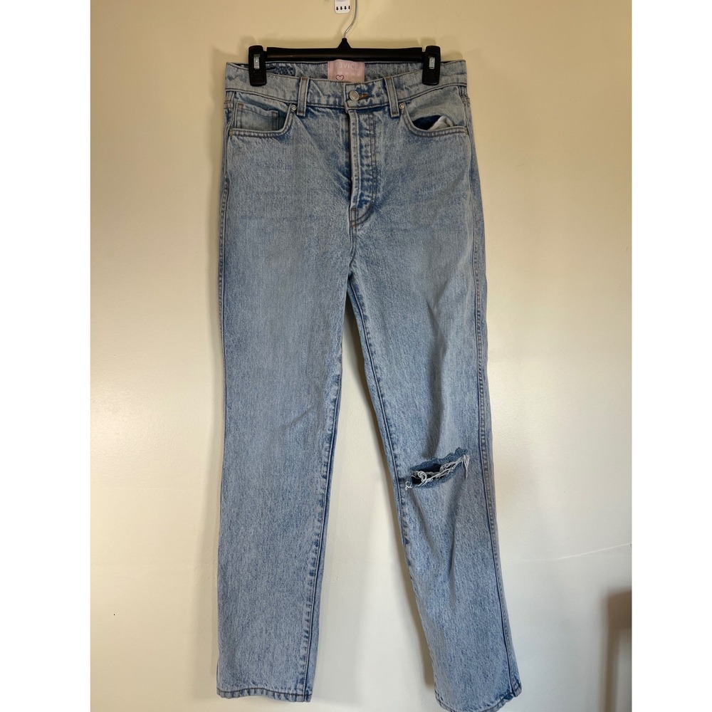 Revice Denim Jeans Women's Size‎ 29 Light Wash High Waist Distressed Ripped